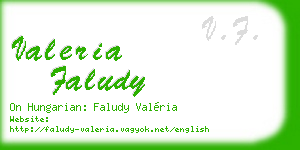 valeria faludy business card