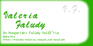 valeria faludy business card